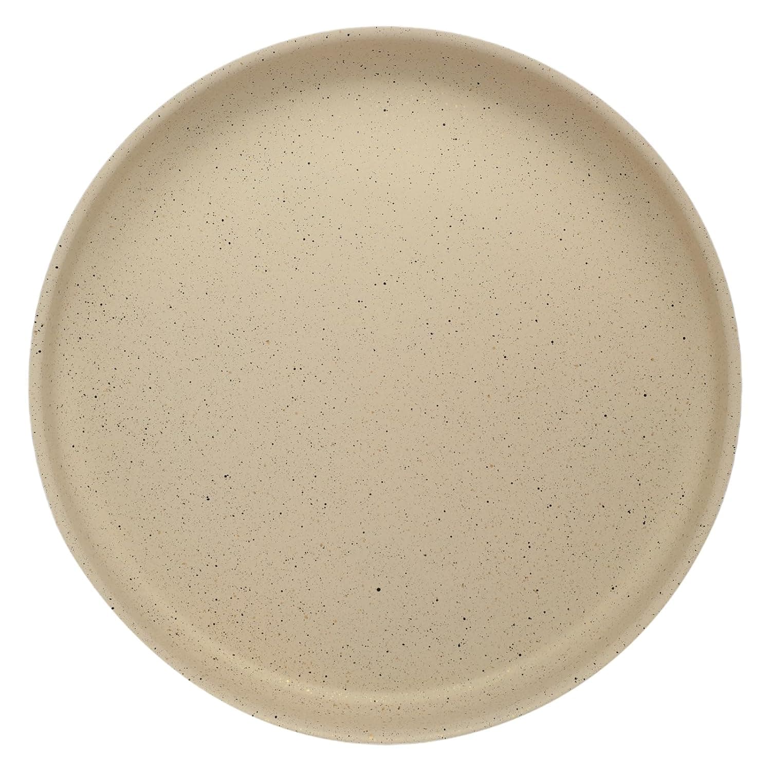 Bister Granite Round Oven Tray, Nonstick with Flat Bottom Suitable for Induction Cooker Halogon Oven and Gas Stove, Beige, Dia.38 x 5cm