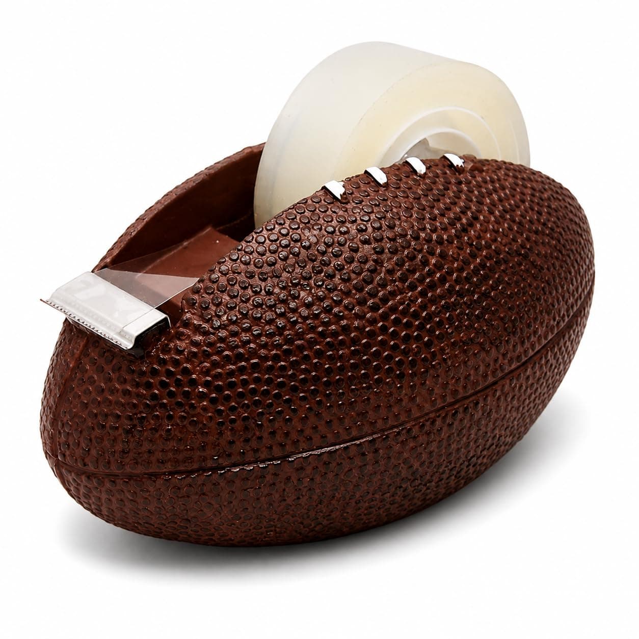 Sports Tape Dispenser, Football Design, Unique Office Supplies, Fun Gift Wrapping Station Decor, 4.75 Inches