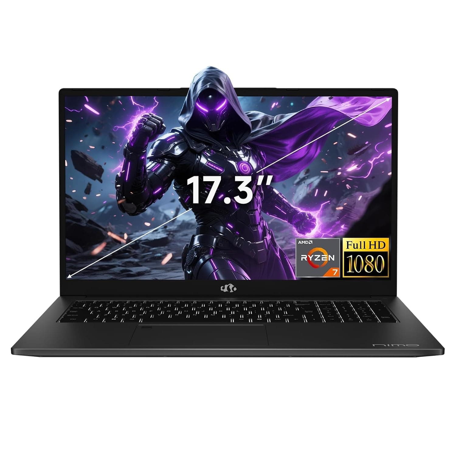 NIMO Gaming-Laptop, 15.6" Computer with 8 Cores Ryzen 7 7735HS (Beat i7-12650H, Up to 4.75GHz), 32GB DDR5 1TB SSD Business Laptop with Radeon 680M Graphics, 100W Type-C, Backlit KB, Fingerprint