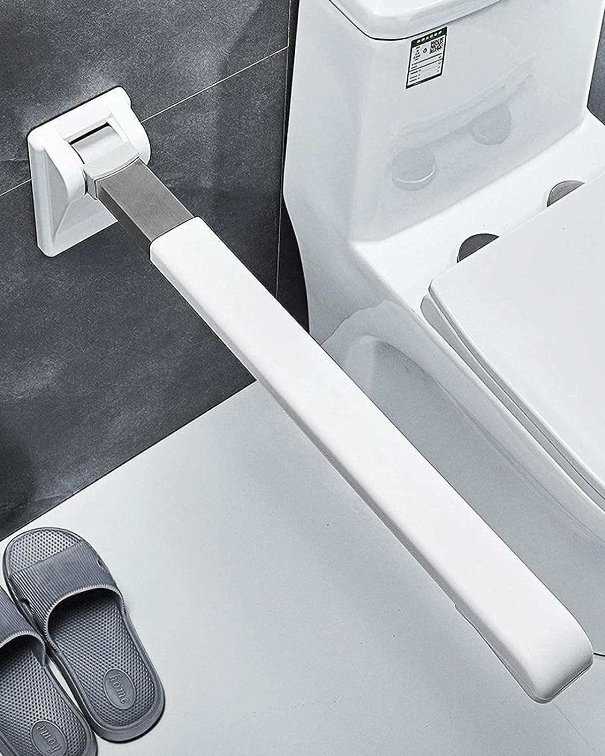 Folding Handicap Grab Bars Rails Toilet Handrails Bathroom Support Safety Rail for Elderly Bariatric Disabled Stainless Steel Commode Accessories Hand Bar Railing Shower Aid Assist