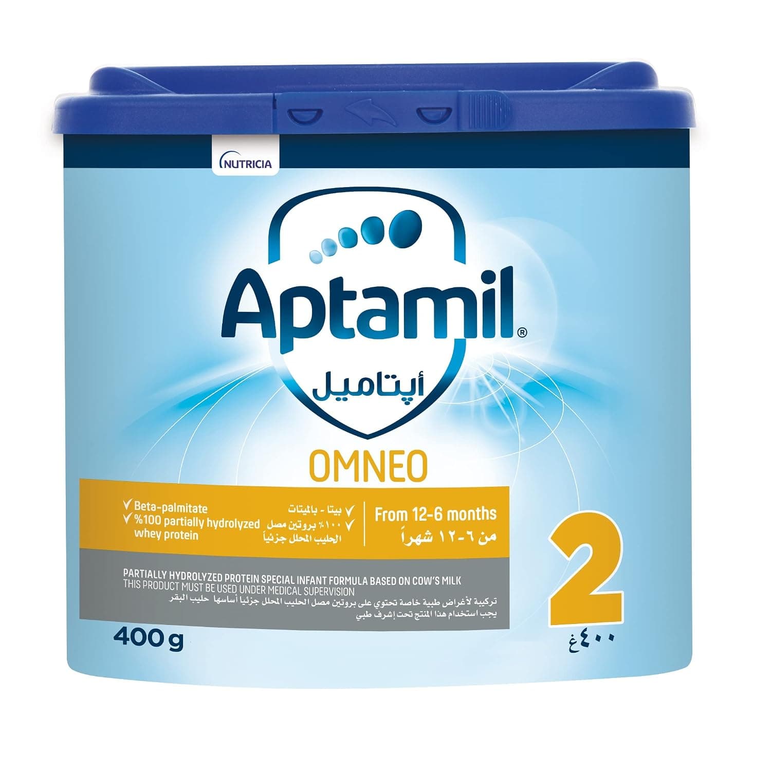 Aptamil Omneo 2, Follow On Formula Milk, Stage 2, 400G, Sky Blue