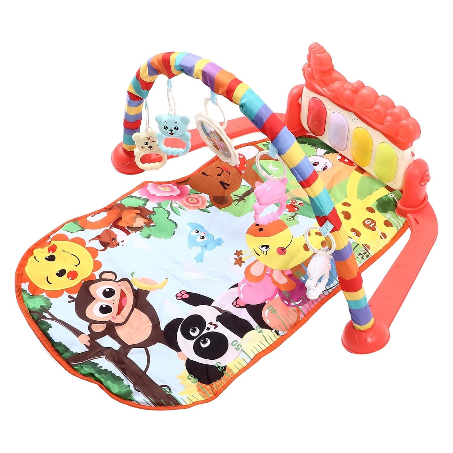 Baby Play Gym, 36 Month Tummy Time Mat with Interactive Piano Baby Activity Center for Newborn Infant Development and Crawling Support