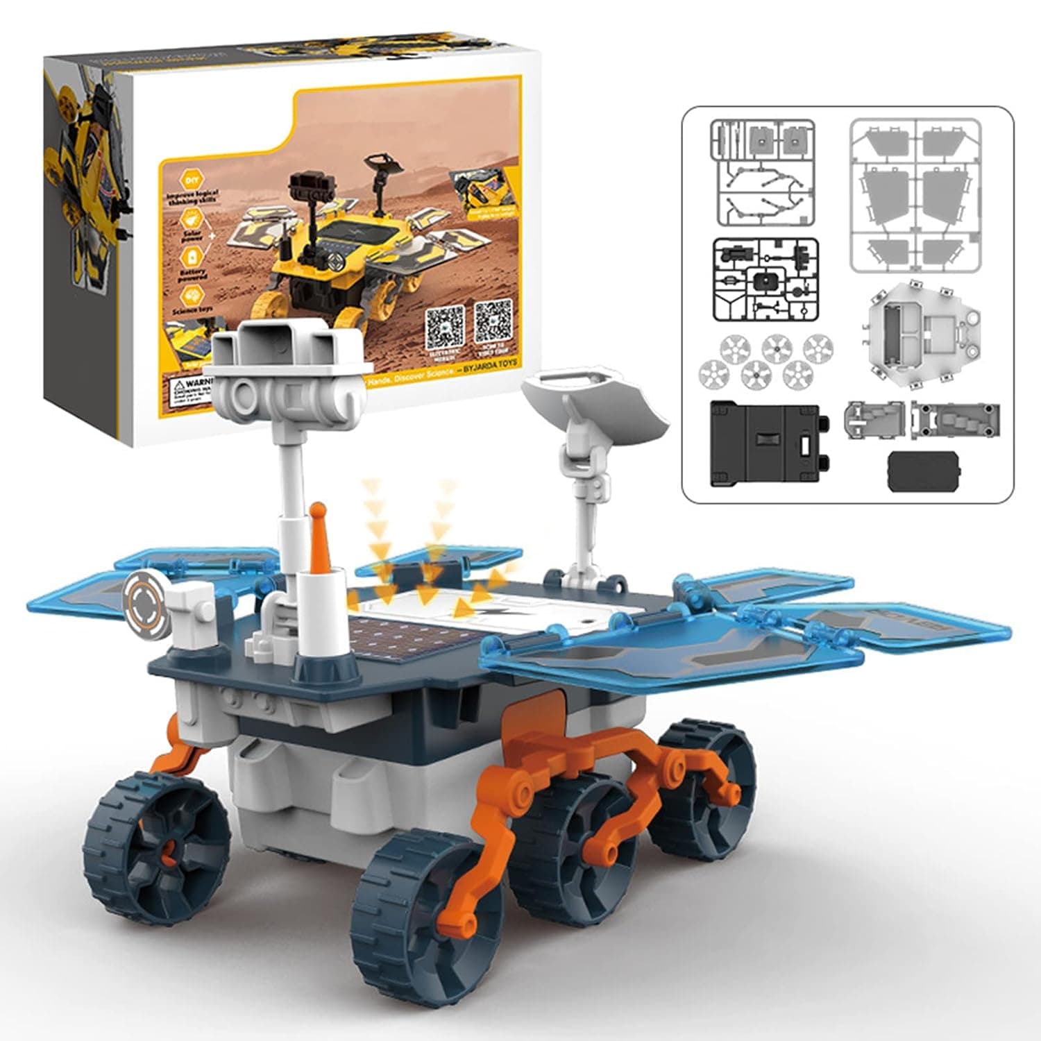 Exploration Rover Building Set,Solar Exploration Car Model for Above 8 Years Old (Blue)