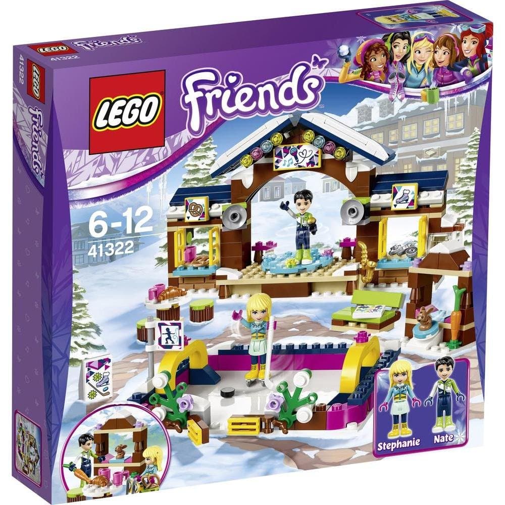 LEGO Friends 41322 Ice Rink in Winter Sports Resort Construction Game, Colourful