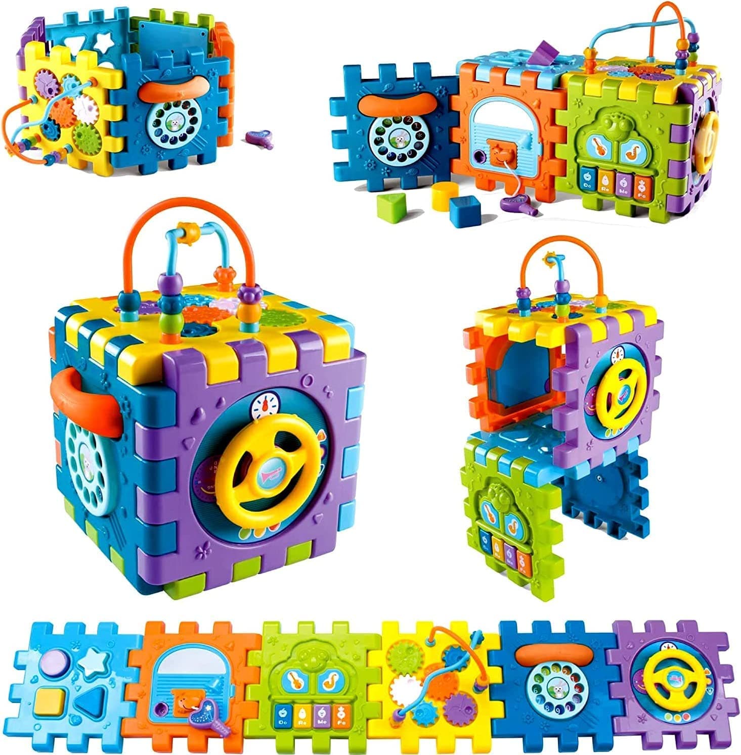 Early Educational Musical Activity Toys, Multipurpose Play Centre for Toddlers and Kids, Skill Improvement Educational Game Toys Baby Toys (Activity Cube)