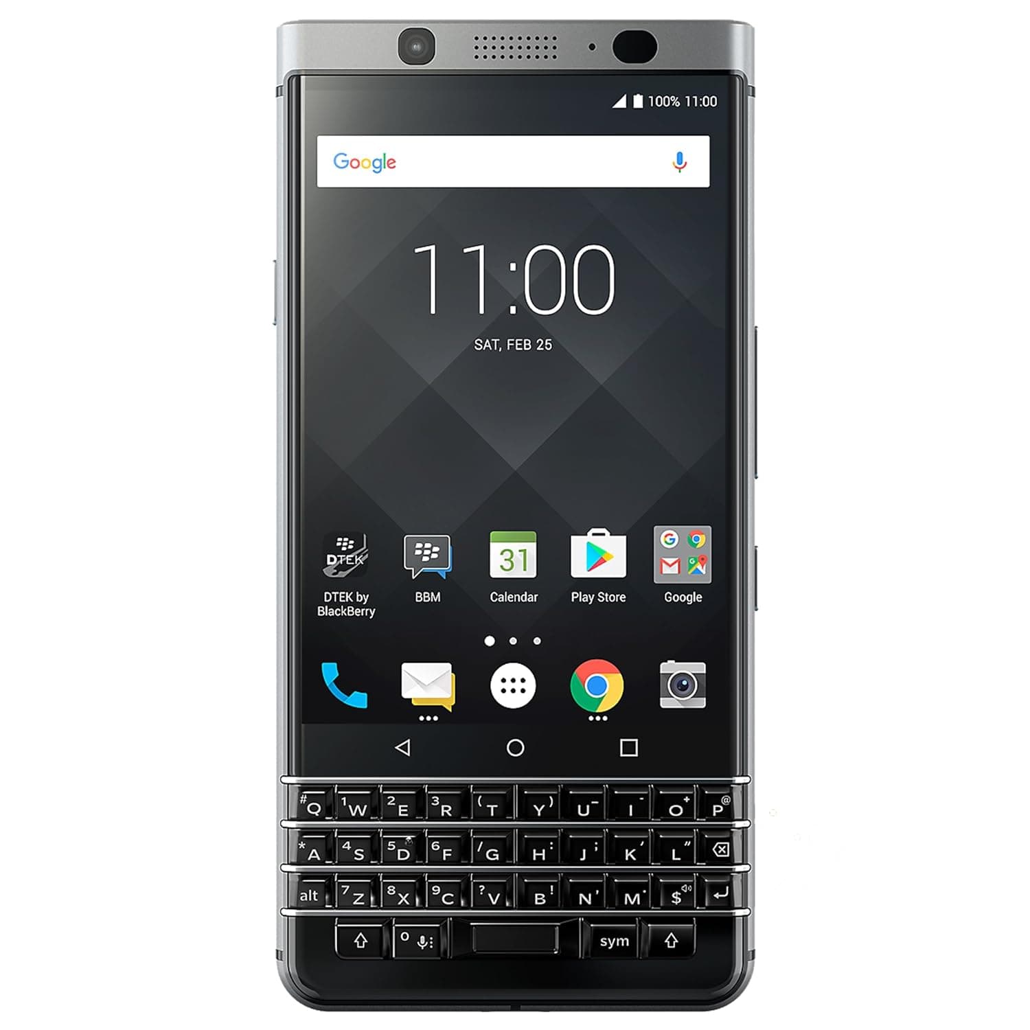 BlackBerry KEYone 32GB BBB100-2 - 4.5" Inch Factory Unlocked LTE Smartphone (Silver) - International Version