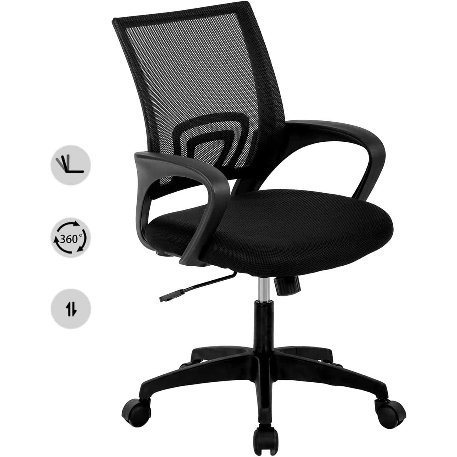 Office chair, ergonomic upgraded desk, executive swivel computer with lumbar support for home, office mesh