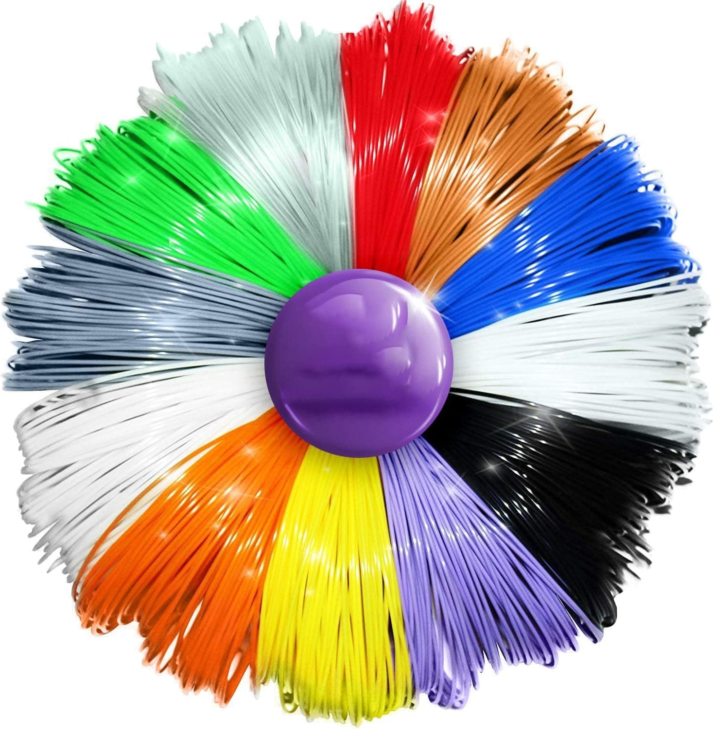 3D Pen Filament Refill ABS 1.75mm, 20 Colors 5m Total 3D Printing Filament for 3D Pen, Smooth Printing Filament Refills for Kids DIY Art Crafts School Projects, Random Colors