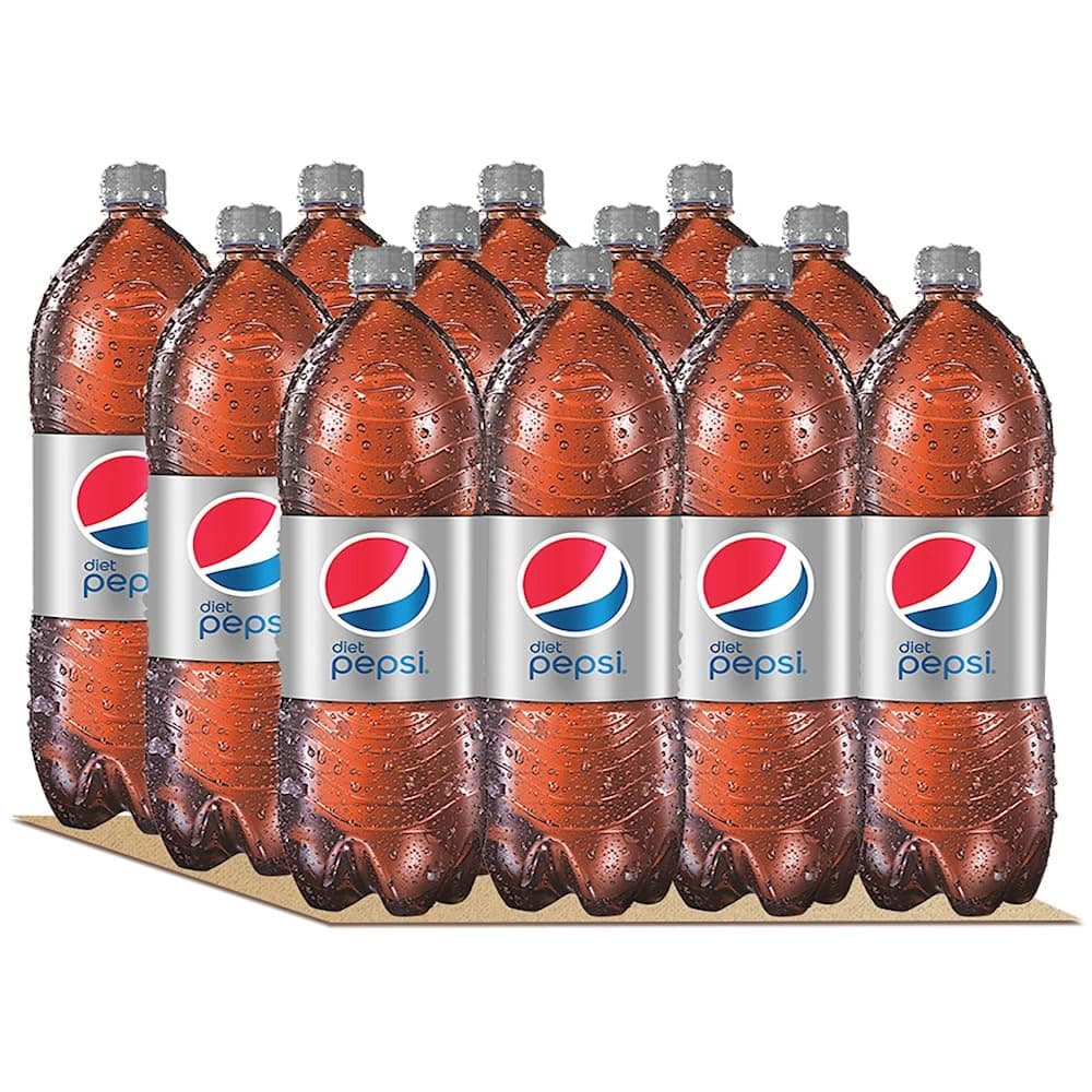 Diet Pepsi, Carbonated Soft Drink, 12X 1 Liter