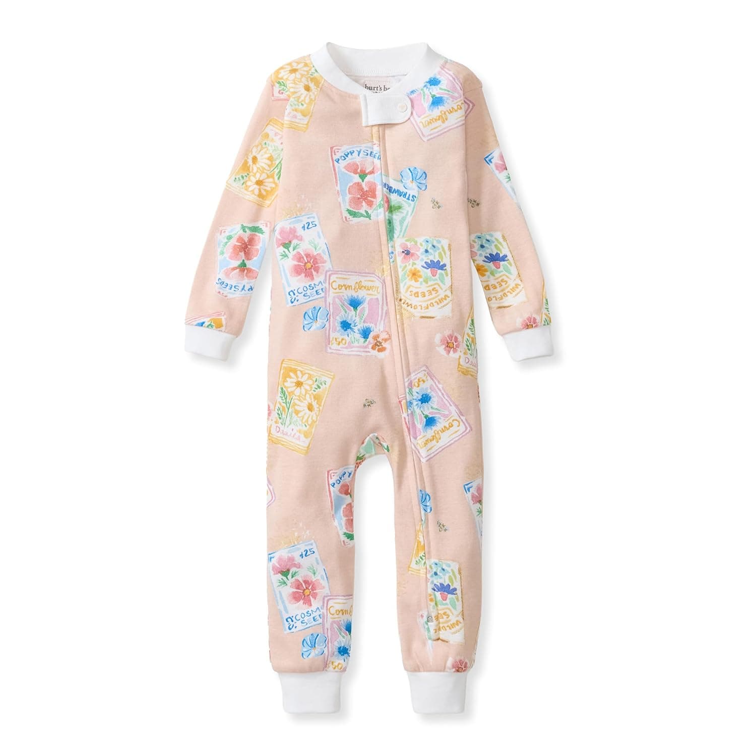 Burt's Bees Baby Baby Boys’ Unisex Pajamas, Zip-Front Non-Slip Footed Sleeper Pjs, Organic Cotton