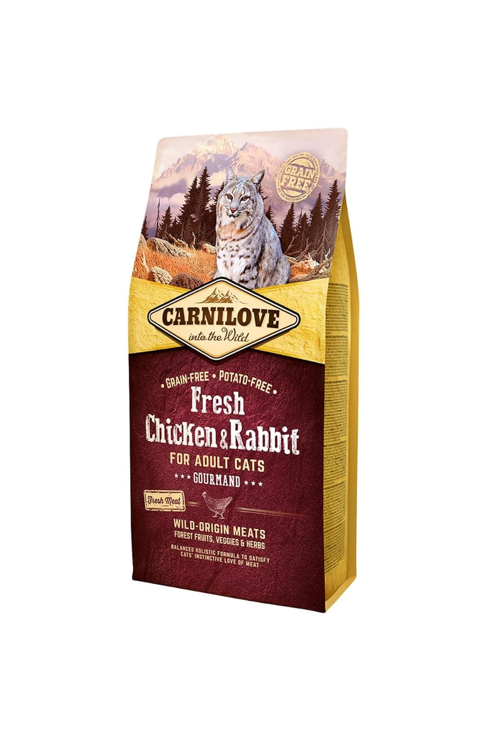 Carnilove Dry Cat Food with Chicken and Rabbit for Adult Cats, 6 kg