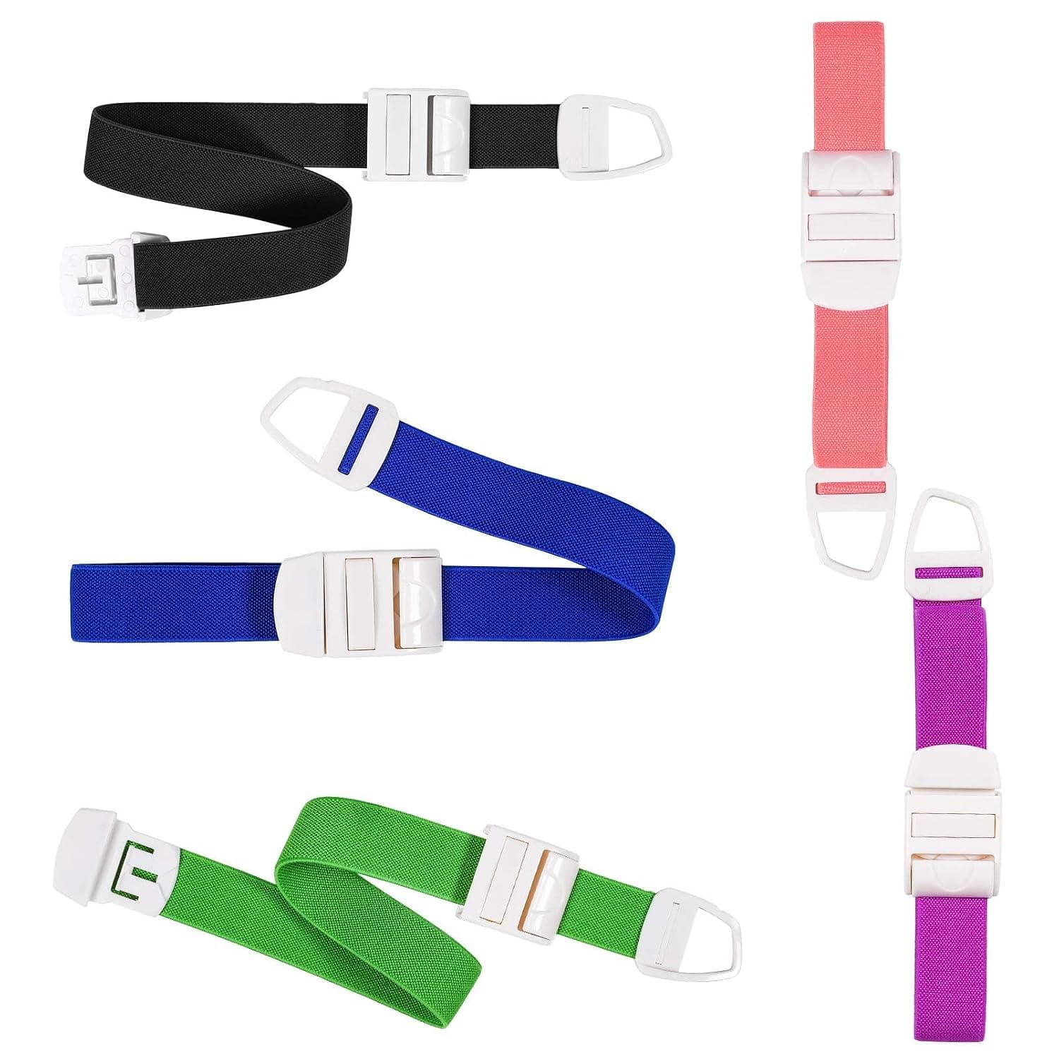 Tourniquet, Professional Medical Tourniquet Set, Quick Release Emergency Hemostatic Band with ABS Buckle, Adjustable Elastic Nylon Strap, First Aid Blood Control, 5-Pack