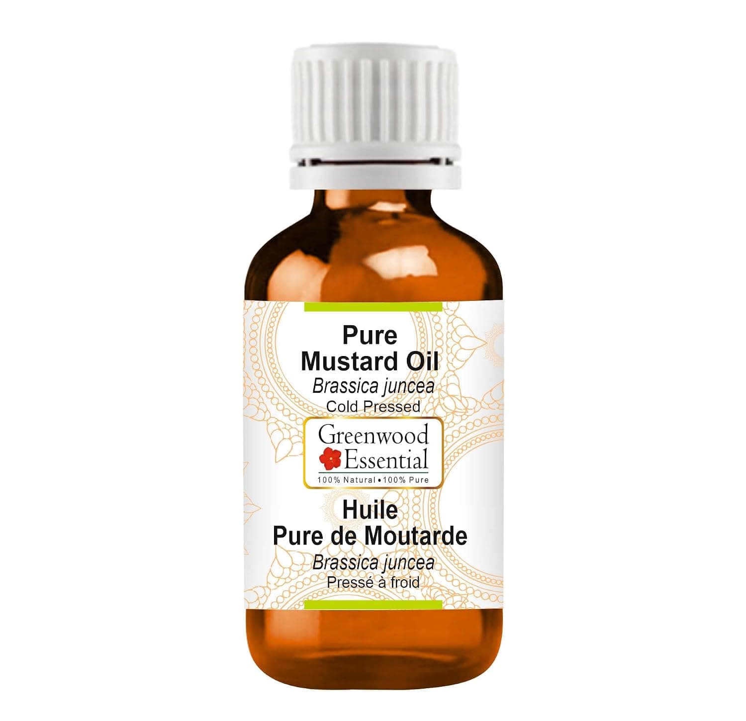 Greenwood Essential Pure Mustard Oil (Brassica juncea) Cold Pressed 50ml (1.69 oz)