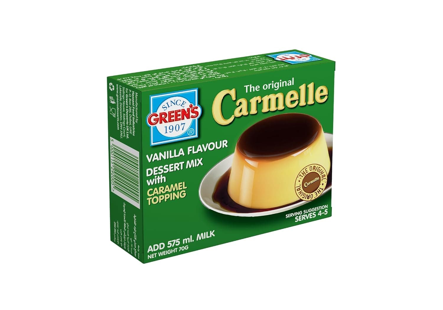 Green's Carmelle Vanilla Flavour Dessert Mix with Topping, 70g