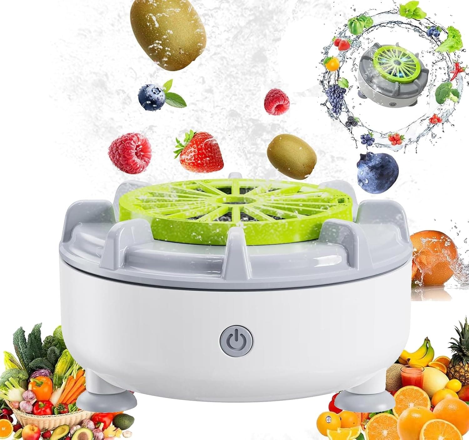 Efficient Portable Fruit and Vegetable Washers, Automatic USB Automatic Washer Spinner Machine for Cleaning Fruits, Vegetables,and Meat