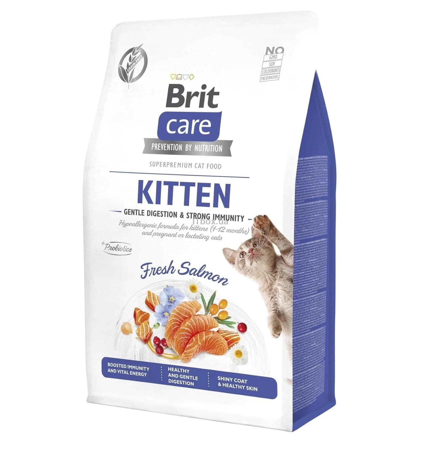 Brit Care Grain-Free Dry Food with Salmon for Kittens 400 g