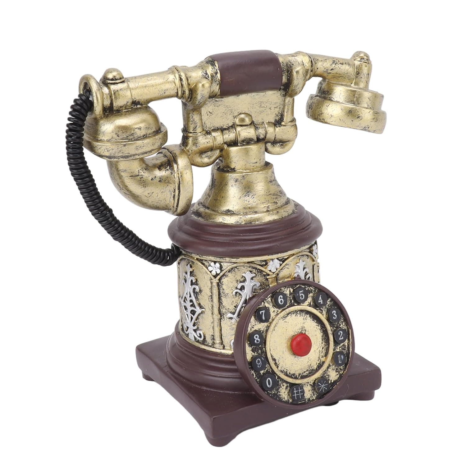 Eujgoov Vintage Hand Telephone Hand Telephone Decoration, Antique Vintage Phone Ornament Retro Telephones Decoration for Cafe Bar Window Decorative Home Props (-28)
