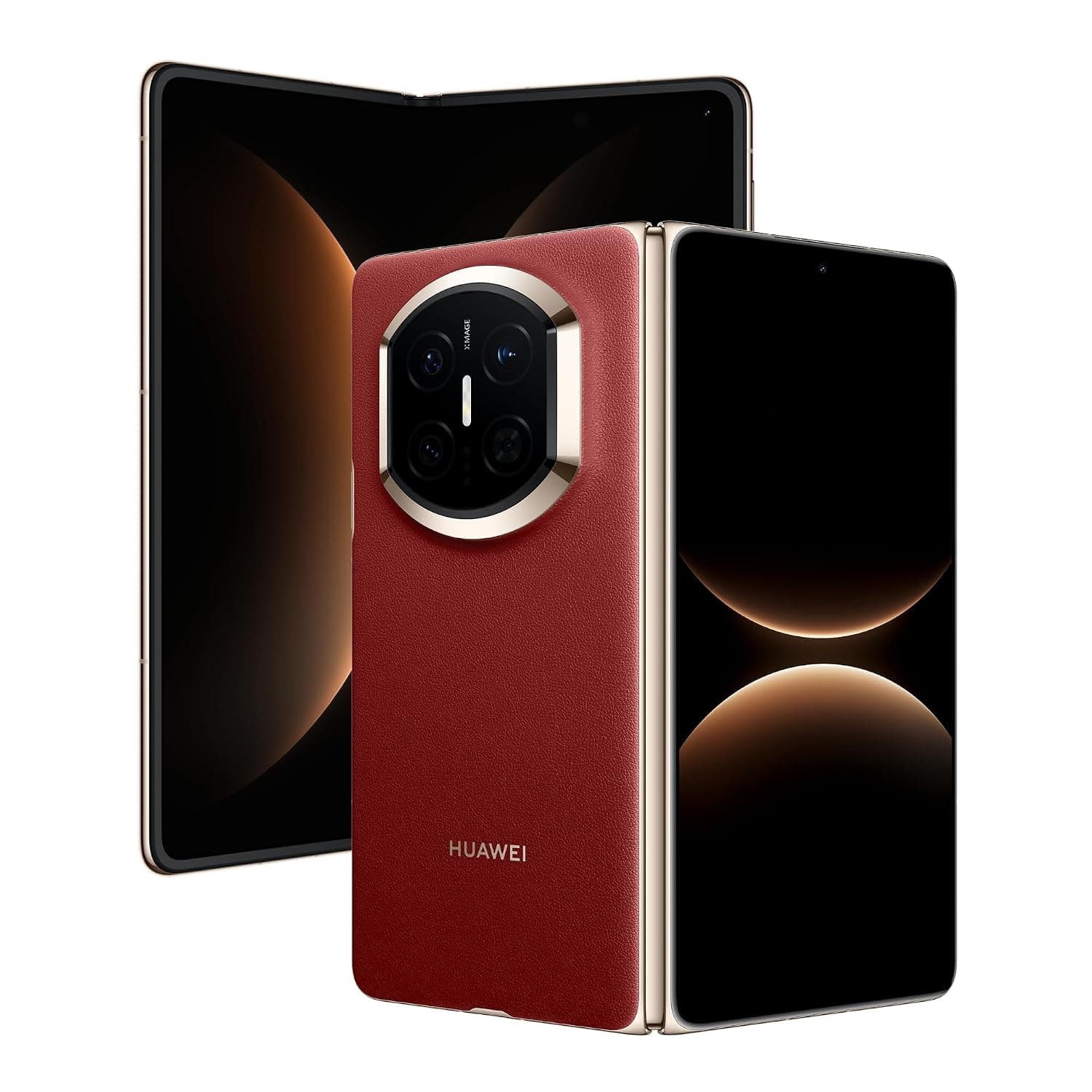جوال ذكي X7 من هواوي ميت قابل للطي (16+512GB) أحمر - شاشة ال تي بي أو 8 بوصة 120 هرتز، زجاج كونلون ساعة (ووتش فيت 4 برو) + سماعات (فري بودز برو 4) + باقة عناية هواوي بلس الحصرية من أمازون لمدة عام