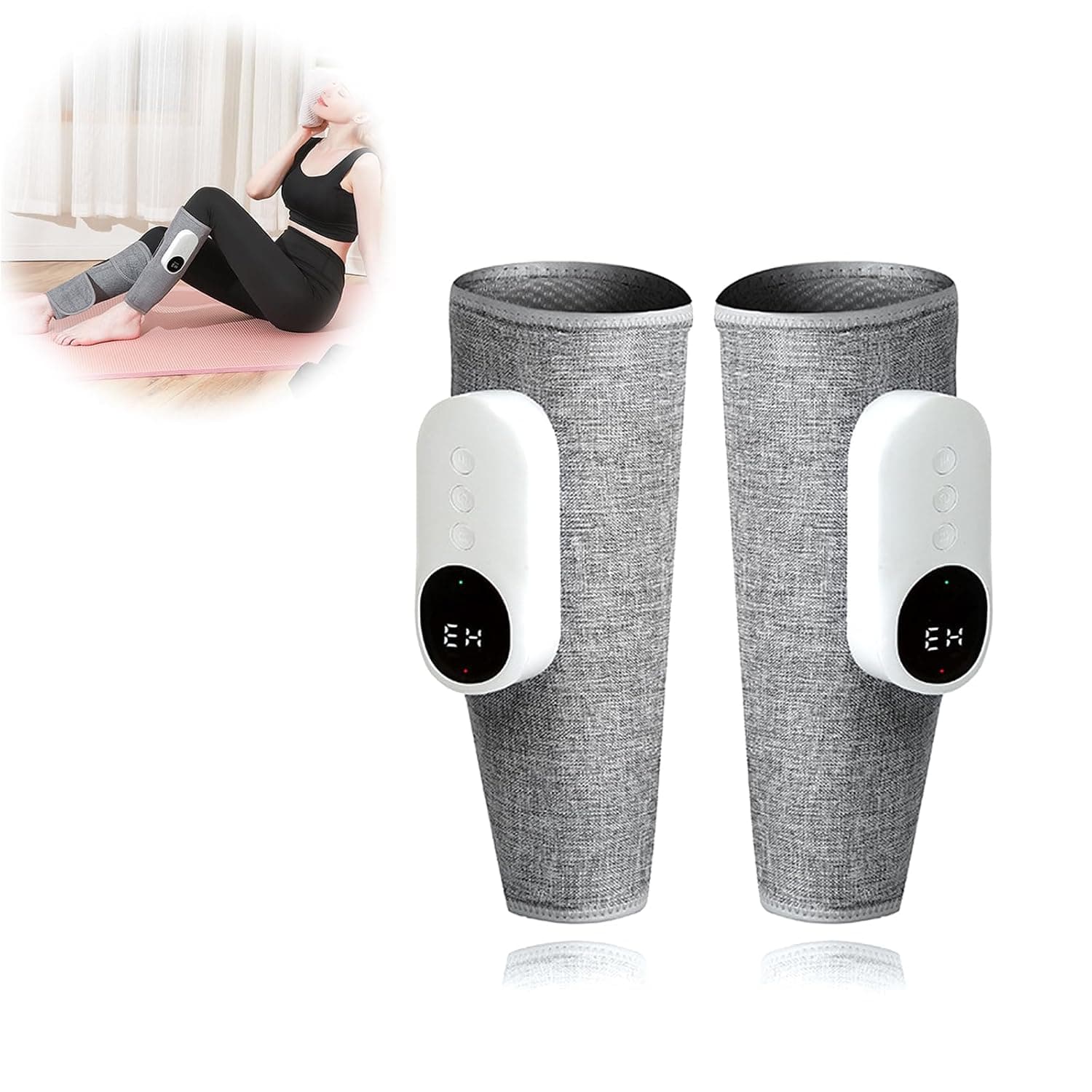 DMG TECH Leg Massager, Calf Air Compression Massager with Heat, Leg Massager with 3 Intensities 3 Modes for Leg Pain Relief, Circulation, and Muscles Relaxation(1 Pair)