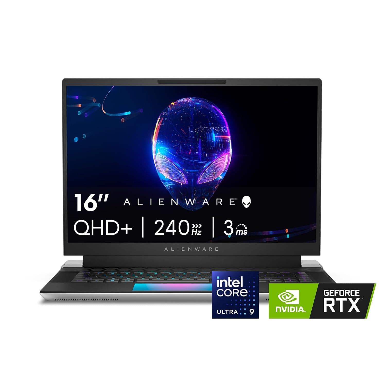 Alienware X16 R2 Gaming Laptop - QHD+ 240Hz 3ms Display, Intel Core Ultra 9-185H, 32GB LPDDR5X RAM, 1TB SSD, NVIDIA GeForce RTX 4080 12GB GDDR6, Windows 11 Home, Onsite Service -