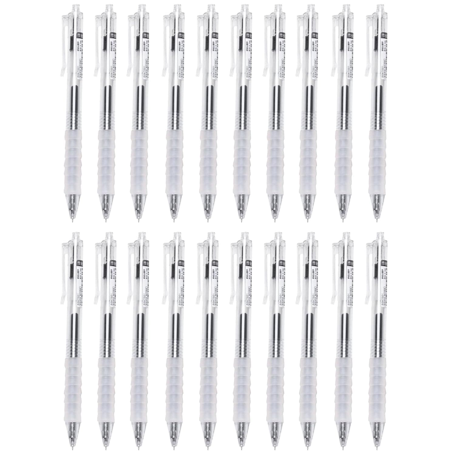 Qiccijoo Retractable Ballpoint Pen,Ultra Long Lasting and Consistent Ink Flow Super Soft Grip Ball Point Pen School Supplies, Teacher Supplies,and Office Supplies 20-Count in Black Ink