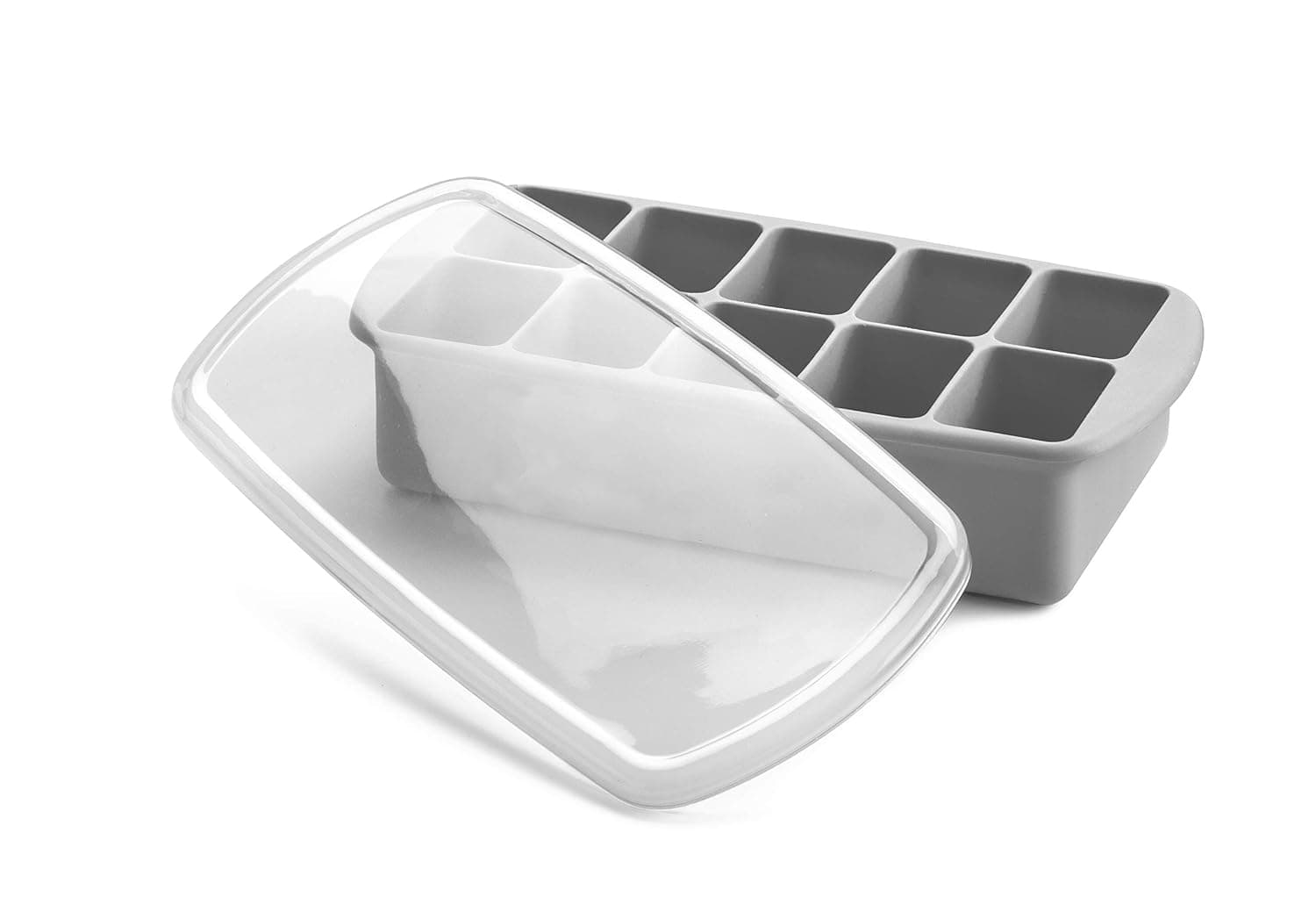 melii Baby Food Prep Silicone Freezer Tray with Lid - BPA-Free, Versatile, Stackable for Convenient Freezing and Odor Protection