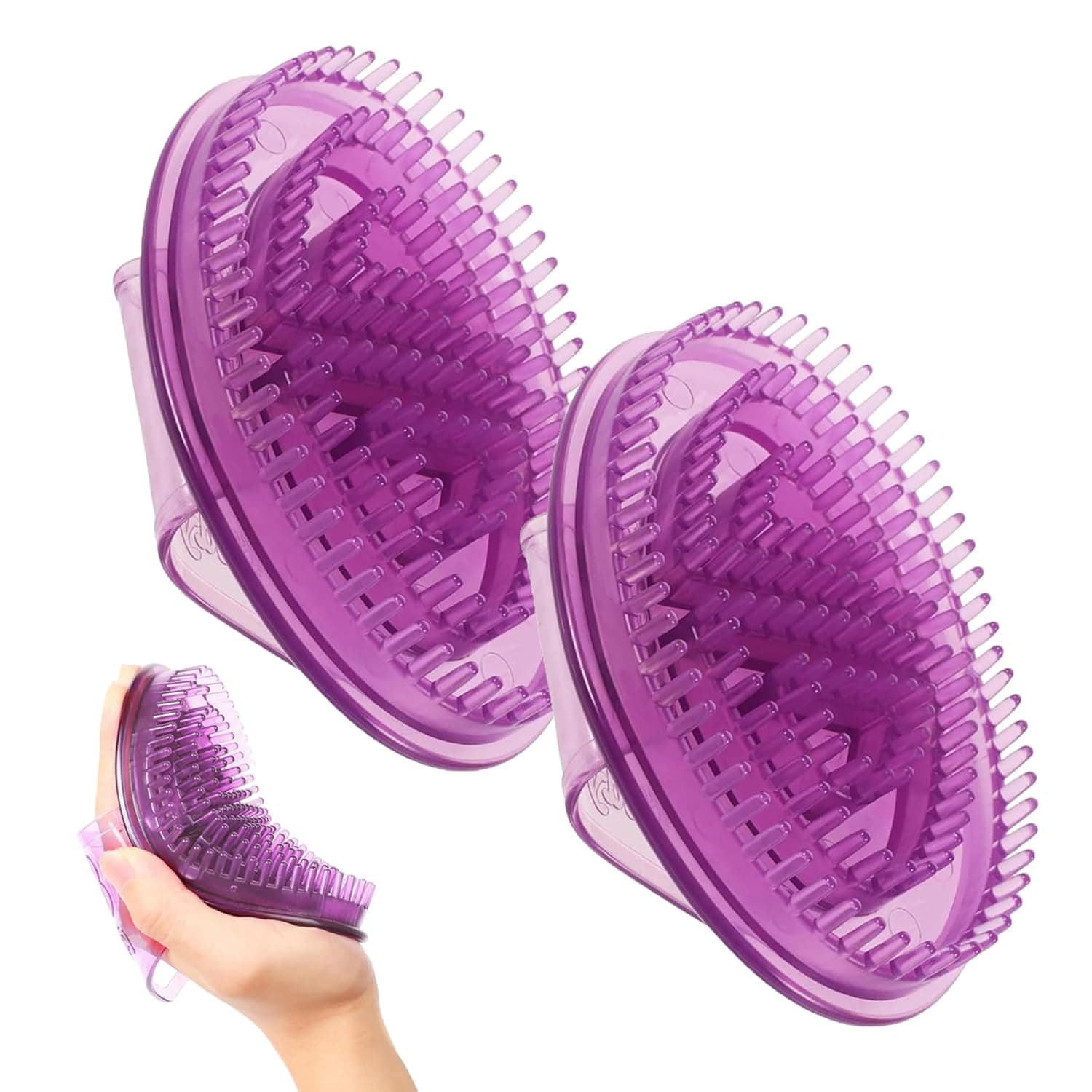 HORREX Pack of 2 Massage Brush Body, Meridian Massage Brush, Meridian Brush for Muscle Relaxation and Recovery, Five Elements Meridians Brush, for Waist, Abdomen, Head, Leg