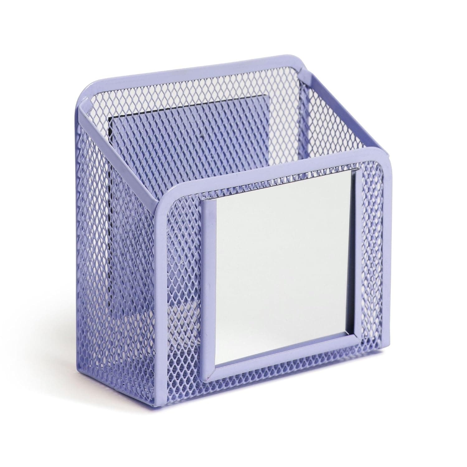U Brands Lavender Purple Magnetic Locker Cup with Mirror, Locker Mirror with Pencil Holder, Magnetic Organizer for School Lockers, 5" x 2.4" x 4.75"