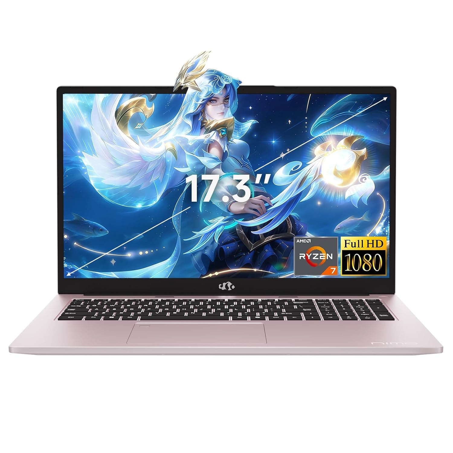 NIMO 17.3" Gaming & Creator Laptop, Ryzen 7 7735HS (Up to 4.75GHz, 8C/16T, Beats i7-12650H), 32GB DDR5 RAM, 1TB SSD, Radeon 680M, Large FHD IPS Screen, 180° Viewing, for Video Editing & Student