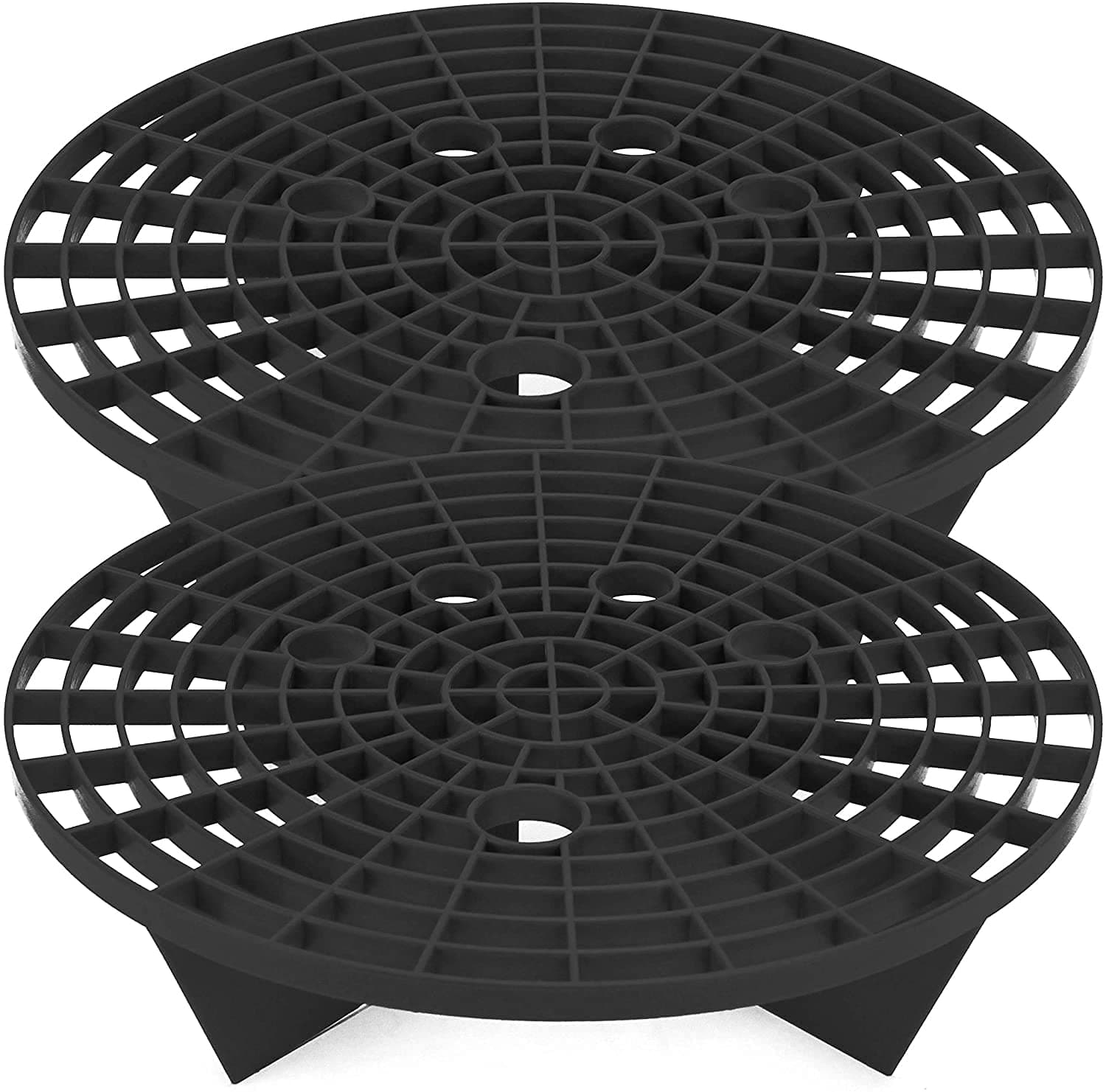 DELFINO Automotive Bucket Insert Grit Traps for Car Cleaning Wash and Detail Kits, Helps Remove Dirt and Debris from Microfiber, Mitts, Cloths, and Sponges, 2 Pack, Black