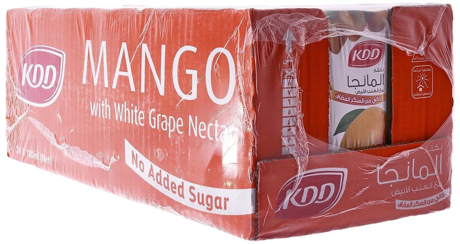 Kdd Natural Mango Juice with White Grape Nectar, 24 X 180 ml