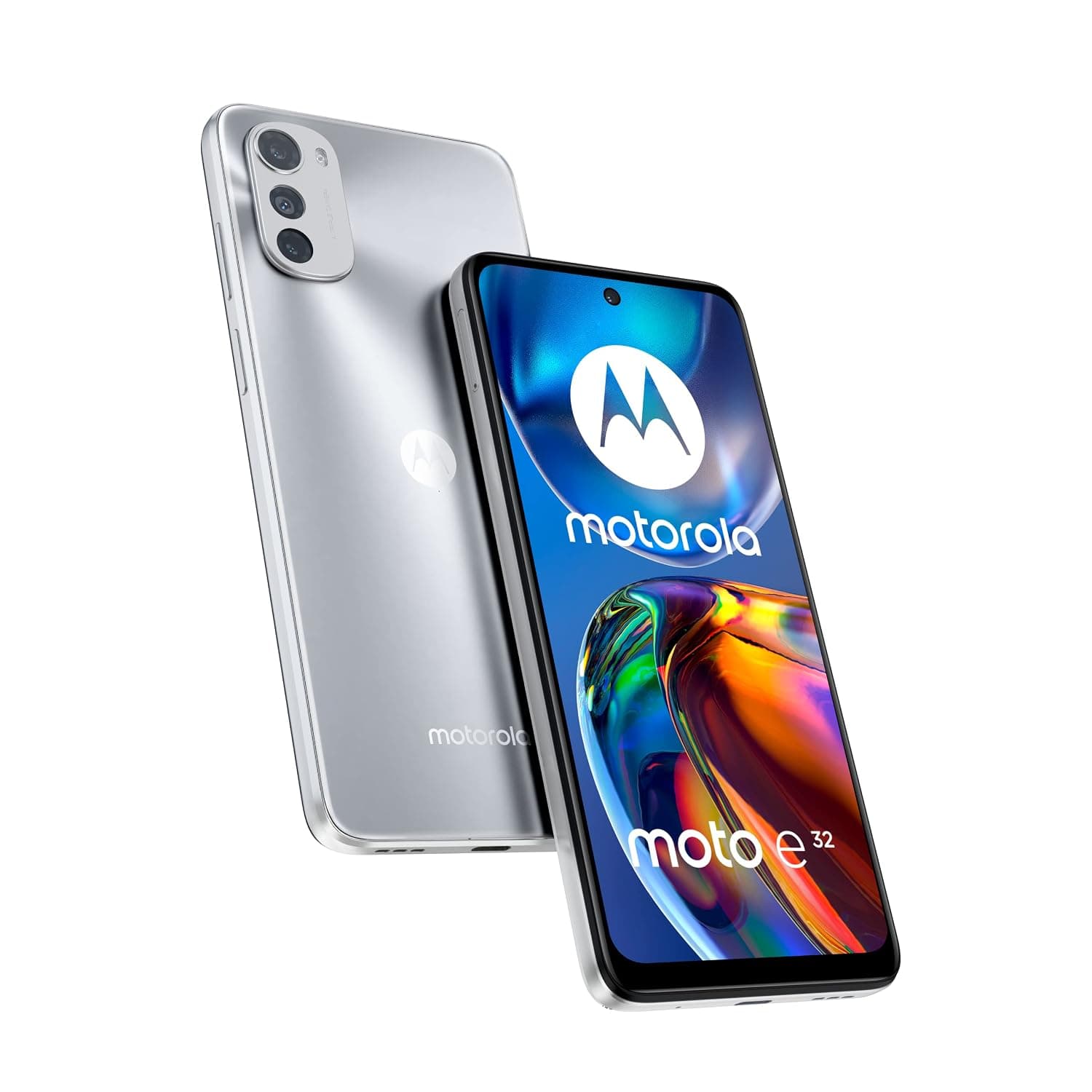 Motorola Moto E32 Dual-SIM 64GB ROM + 4GB RAM (GSM only | No CDMA) Factory Unlocked 4G/LTE Smartphone (Misty Silver) - International Version