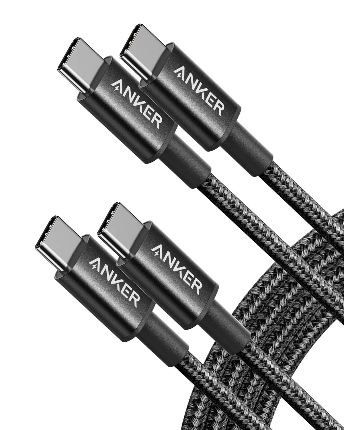 Anker USB C to USB C Cable, Type C 60W Fast Charging Cable (1.8m, 2Pack) for iPhone 17/16/15 Series, iPad Mini 6, Samsung S25/S24/S23, Macbook Pro/Air, HP/Dell/Lenovo, Huawei, Honor and More