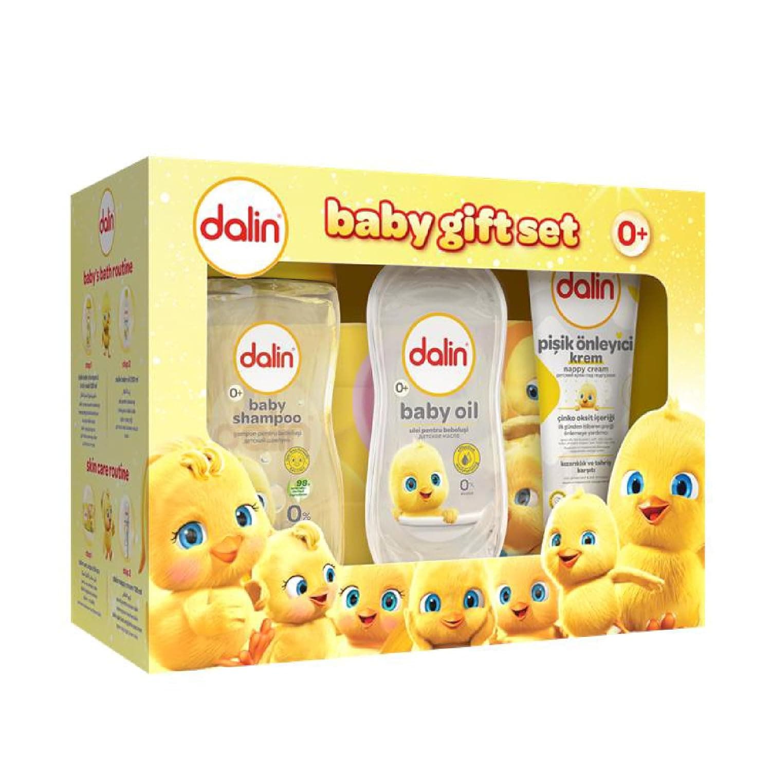 Dalin 5-Piece Baby Care Set | Baby Shampoo, Body Wash, Baby Oil, Wet Wipes & Nappy Cream | Gentle & Hypoallergenic Newborn Essentials