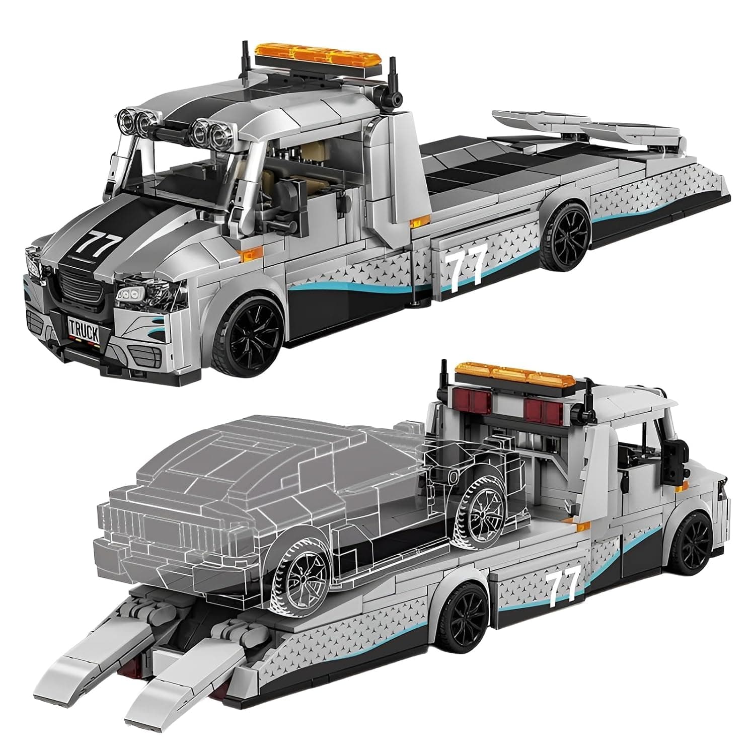Technik Sprinter Trailer Construction Kit, Truck Kit, Collector's Model Transport Vehicle for Adults, Teenagers, STEM Learning Toy, Home Accessory, Creative Gift for Men Women (672 Pieces)