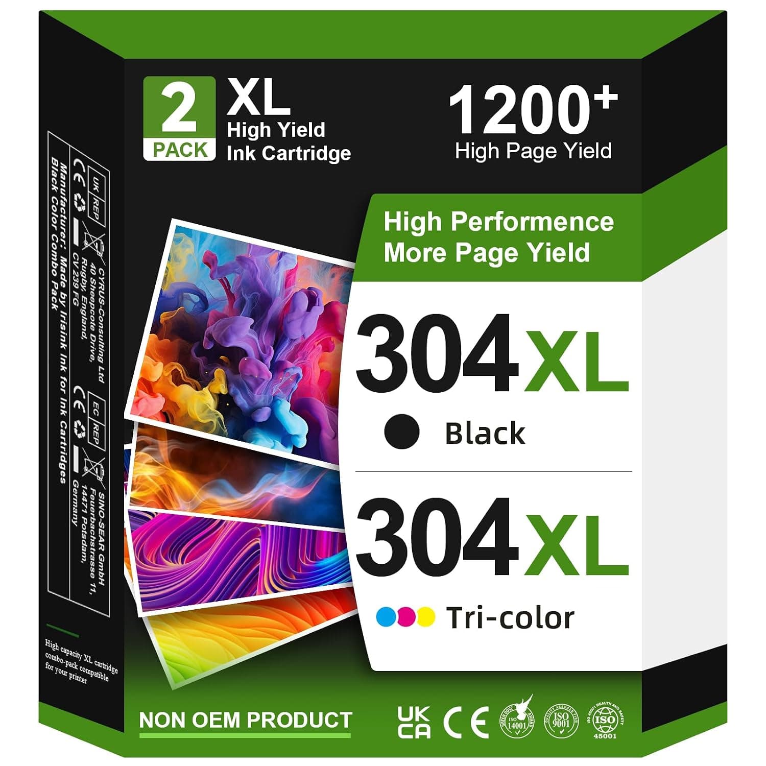 304 Printer Cartridges XL, 304XL Printer Cartridges Replacement for HP 304 Printer Cartridges, 304 XL Black and Colour for Envy 5000 5030 5010 5020 5032 5020 Deskjet 3750 2630 2620 2622 3720 377 30 37