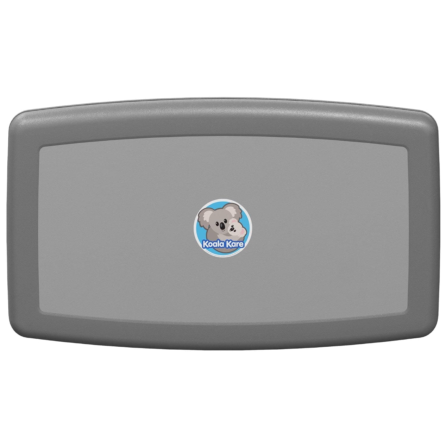 Koala Kare Baby Changing Station - Horizontal Wall Mounted Folding Changing Table (Grey) - Diaper Changing Table with Stainless Steel Veneer - Baby Changing Tables for Restrooms & Bathrooms