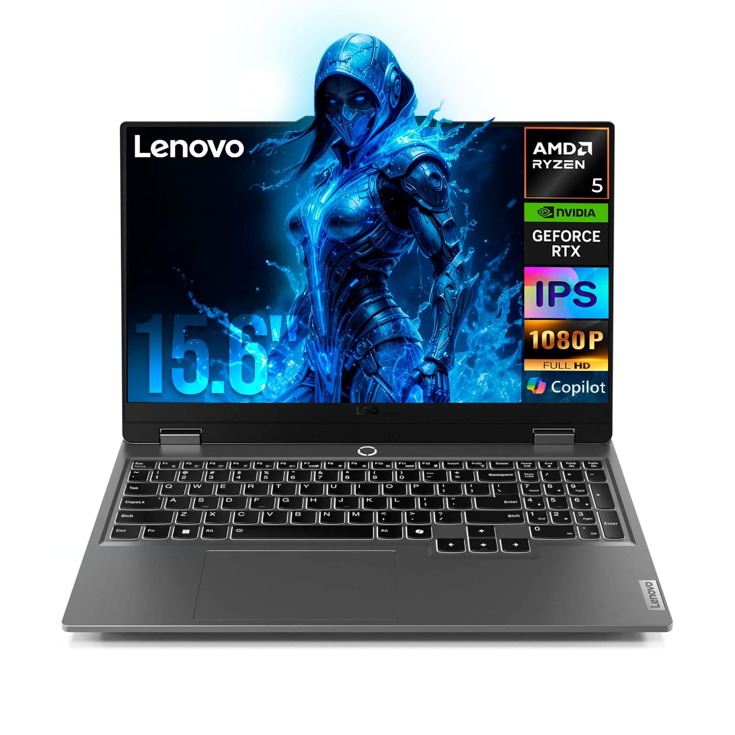 Lenovo LOQ 15.6" Full HD Gaming Laptop, AMD Ryzen 5 7235HS, 16GB Memory, NVIDIA GeForce RTX 4050, 512GB SSD, Luna Grey