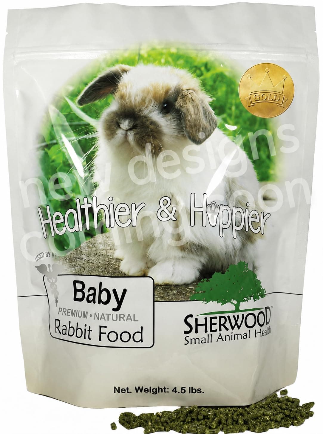 Sherwood Baby Rabbit Food. Hay-Based Pellet. No Wheat, Corn, or Soy for Better Digestion. 4.5 lbs