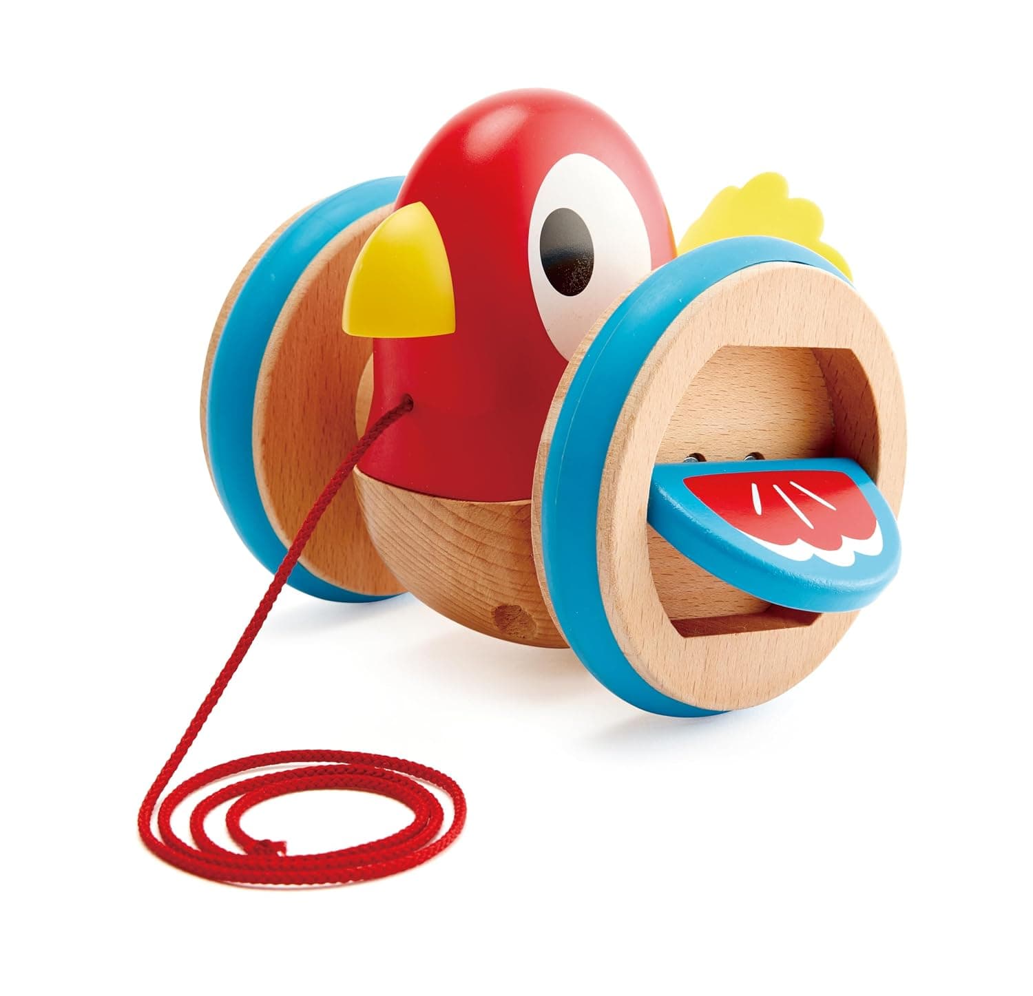Hape Baby Bird Pull-Along | Wooden Wobbling & Flapping Pull Toddler Toy, Bright Colors Multicolor, L: 5.2, W: 5, H: 4.8 inch
