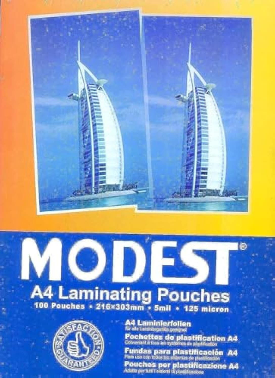 A4 Laminating Pouches 125 Micron 100 Pouches