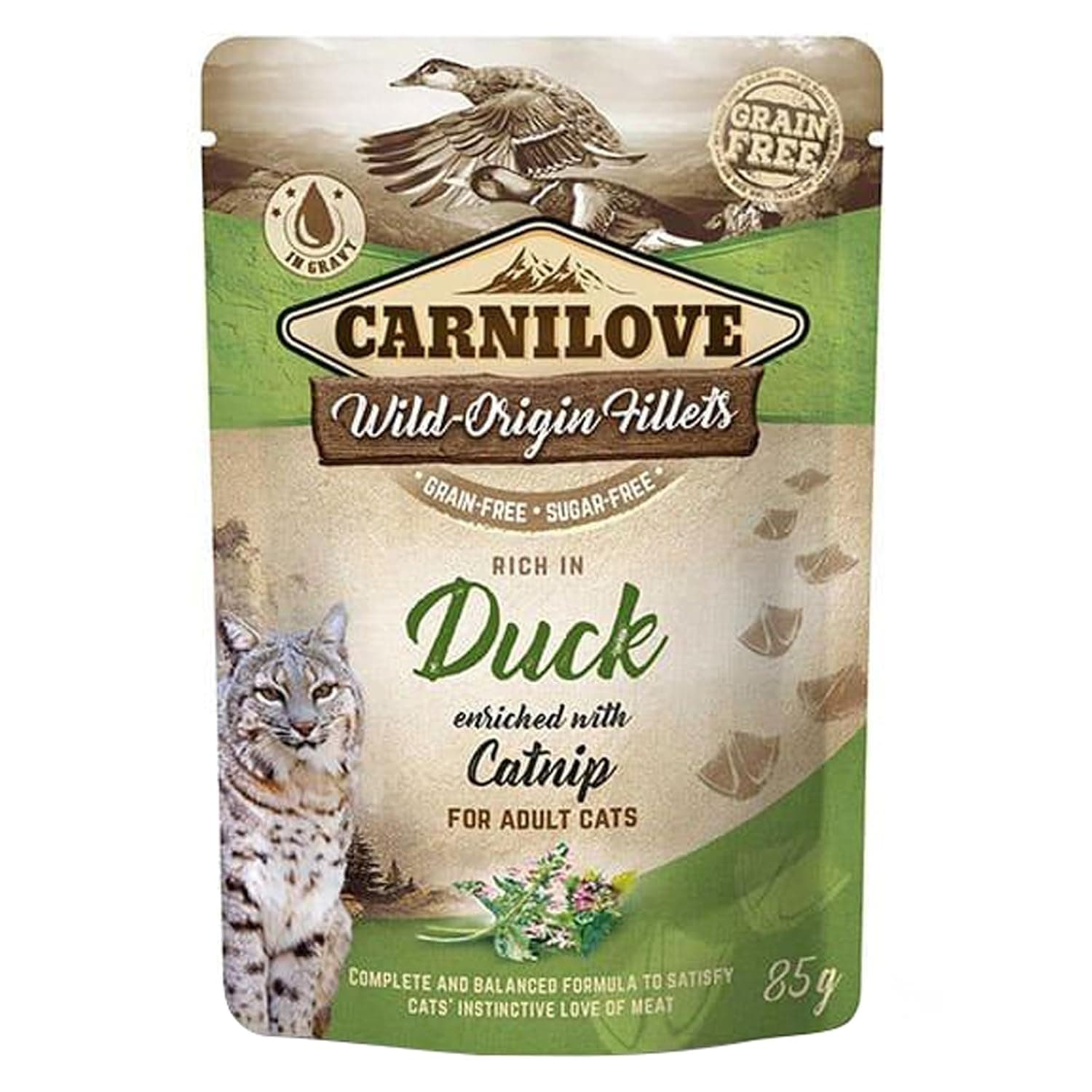 Carnilove Wet Food for Cats Duck Meat and Catnip, 85 g
