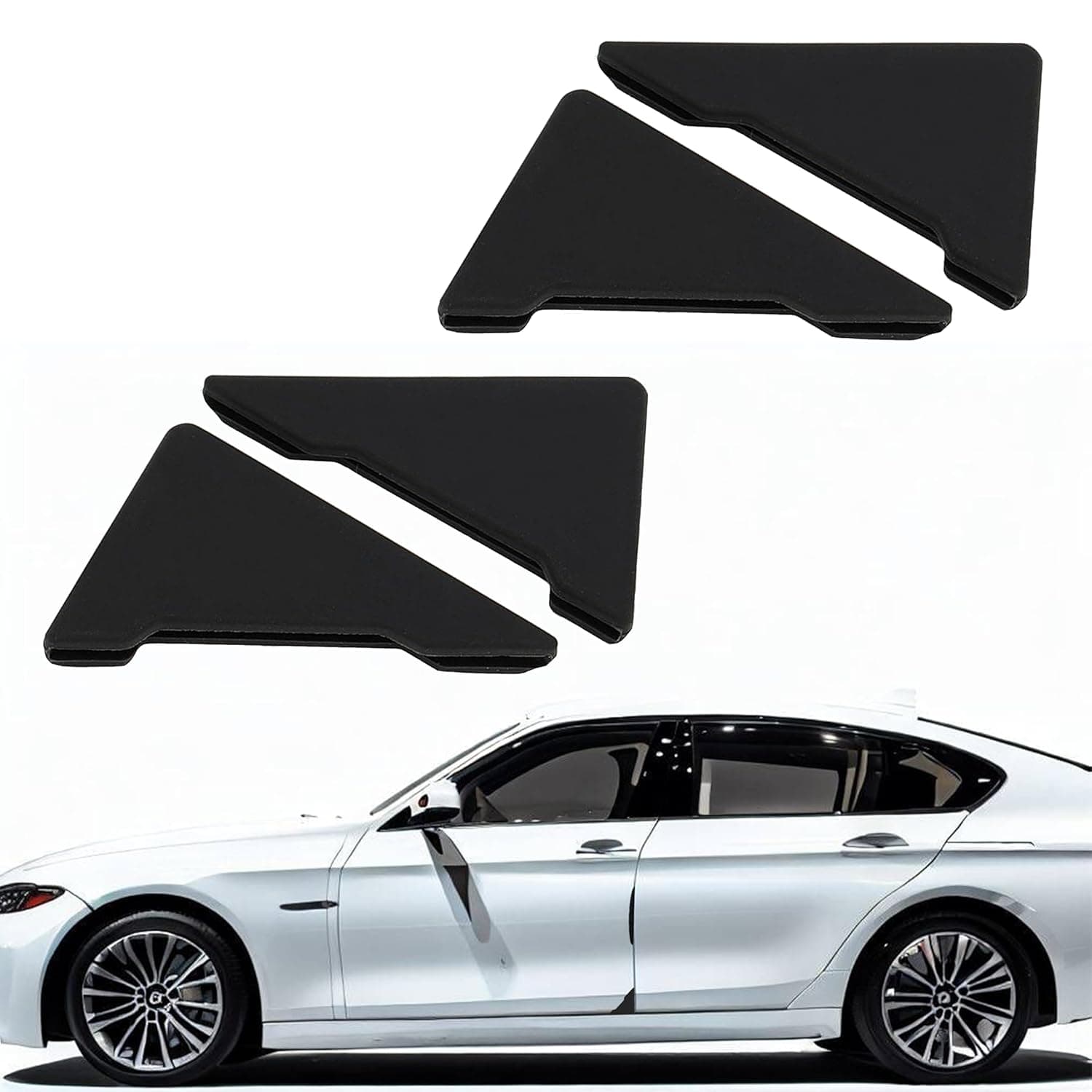 Car Door Edge Guards, 8 Pcs Car Door Corner Guards, Black Rubber Edge Protectors, Rubber Car Door Protector, Anti-Scratch and Dent Resistant, Universal 90-Degree Door Angle for All Vehicles