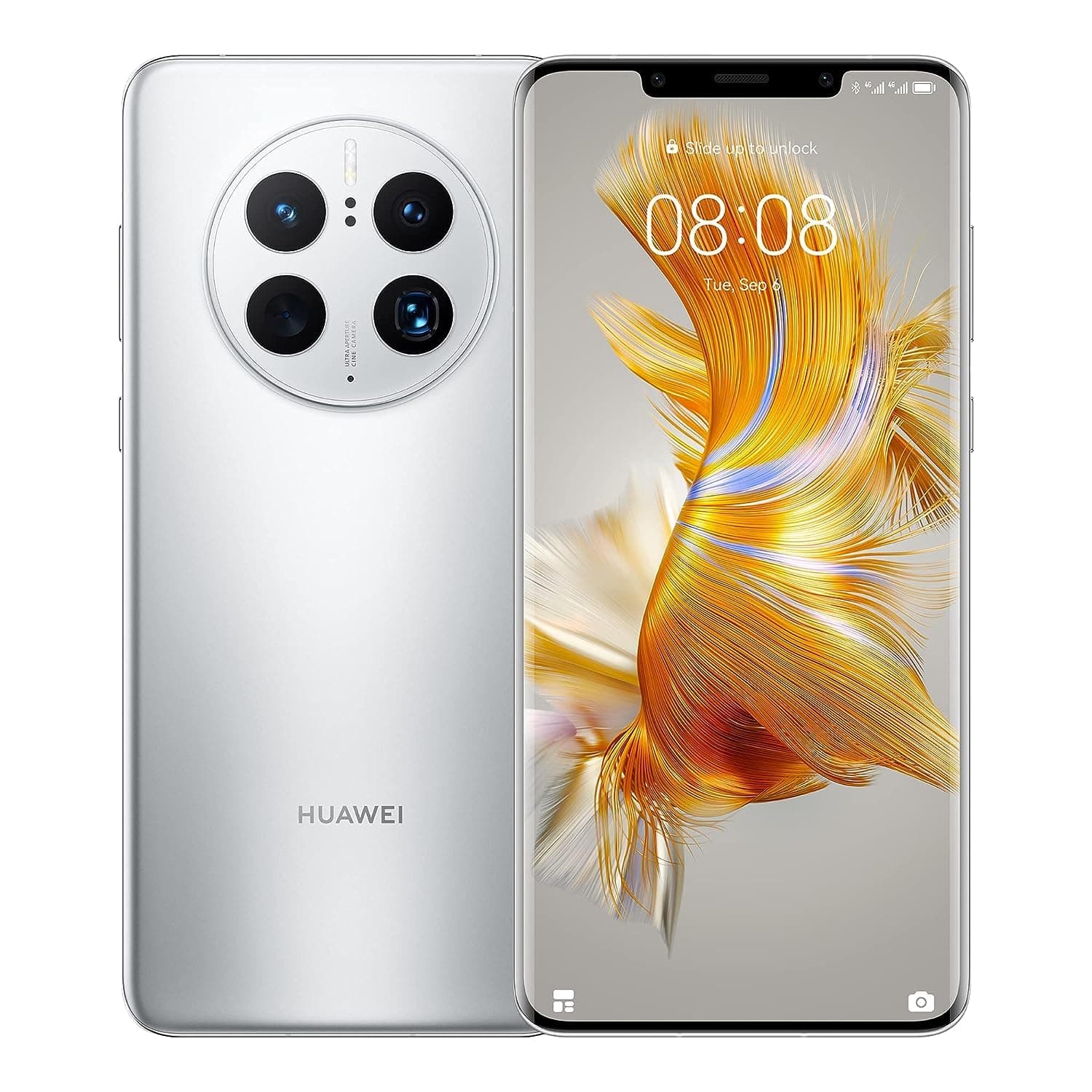 Huawei Mate 50 Pro Dual-SIM 256GB ROM + 8GB RAM (Only GSM | No CDMA) Factory Unlocked 4G/LTE Smartphone (Silver) - International Version