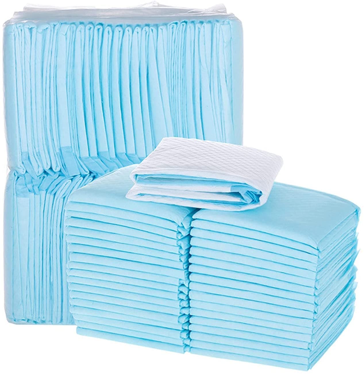 100 Pack Disposable Changing Pads Baby Disposable Underpads Waterproof Diaper Changing Pad Breathable Underpads Bed Table Protector Mat, 17.8 Inches x 13 Inches