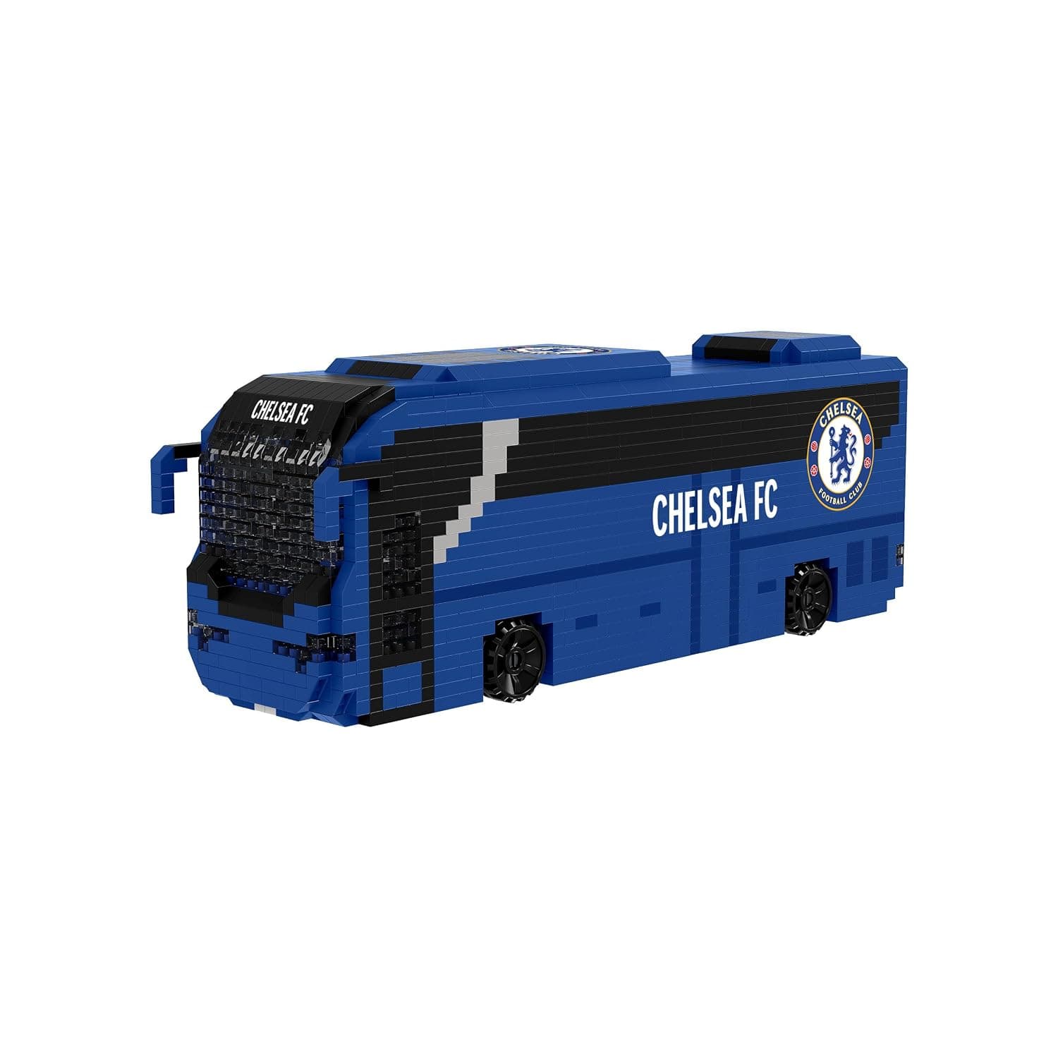 FOCO Officially Licensed Chelsea FC Football BRXLZ Bricks 3D Coach Toy Model - Premier League Construction Toy - 1347 Pieces - Ages 12+ - Sports Merchandise