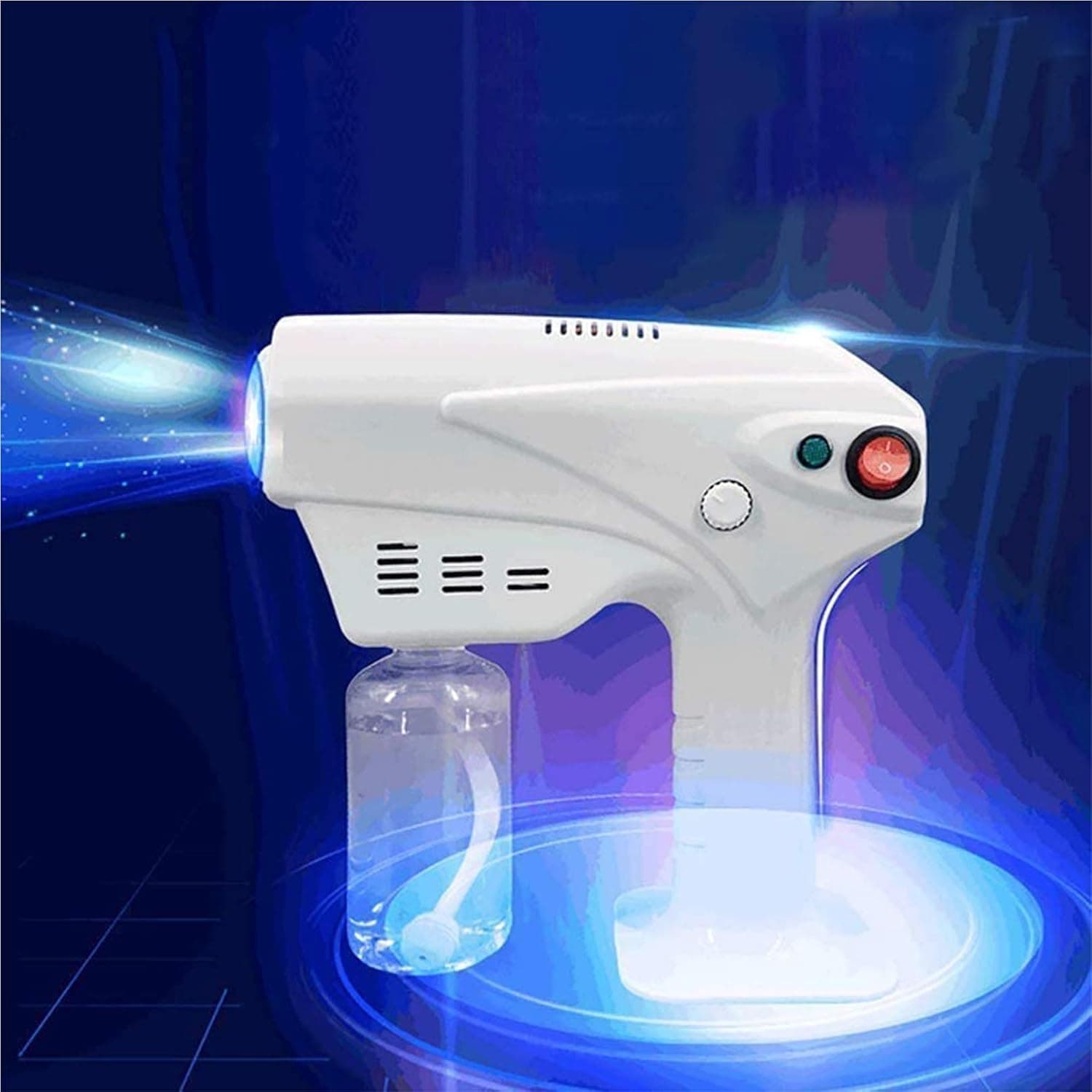 ELQ Portable Nano Steam Gun Hair Care Nano Hydration Sprayer Hair Hot Dyeing Care Blue Micro Mist Machine Spray Gun Facial Steamer Trigger