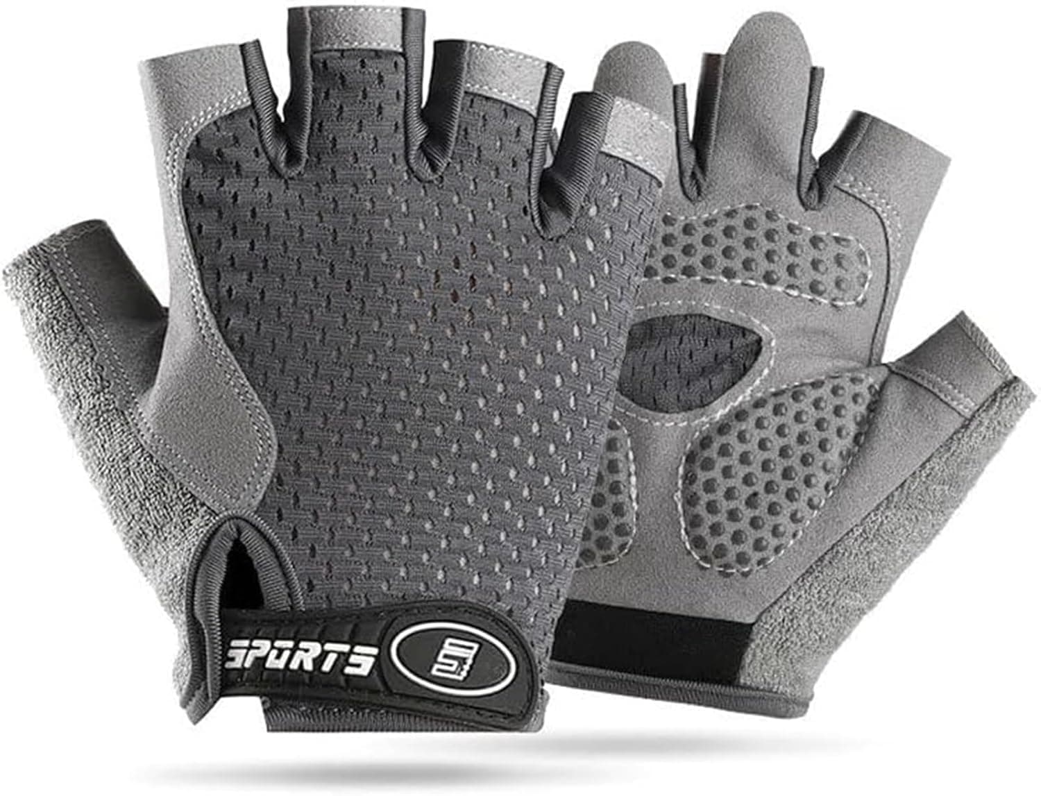 Tazweeq Kids Fingerless Cycling Gloves, Non Slip Breathable Bike Gloves for Youth Girls Boys 3-14 Years, for Skating Scooter Biking