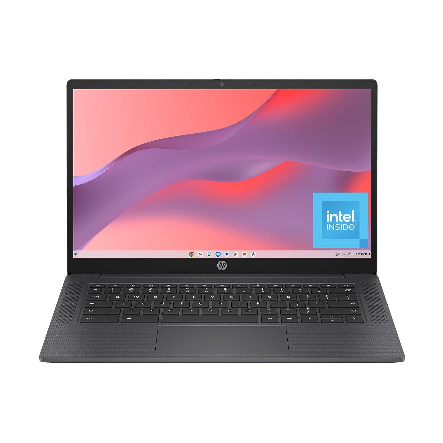 HP Chromebook 14 inch Laptop, HD Display, Intel N100, 4 GB RAM, 64 GB eMMC, Intel UHD Graphics, Chrome OS 14a-nf0000nr (2024)