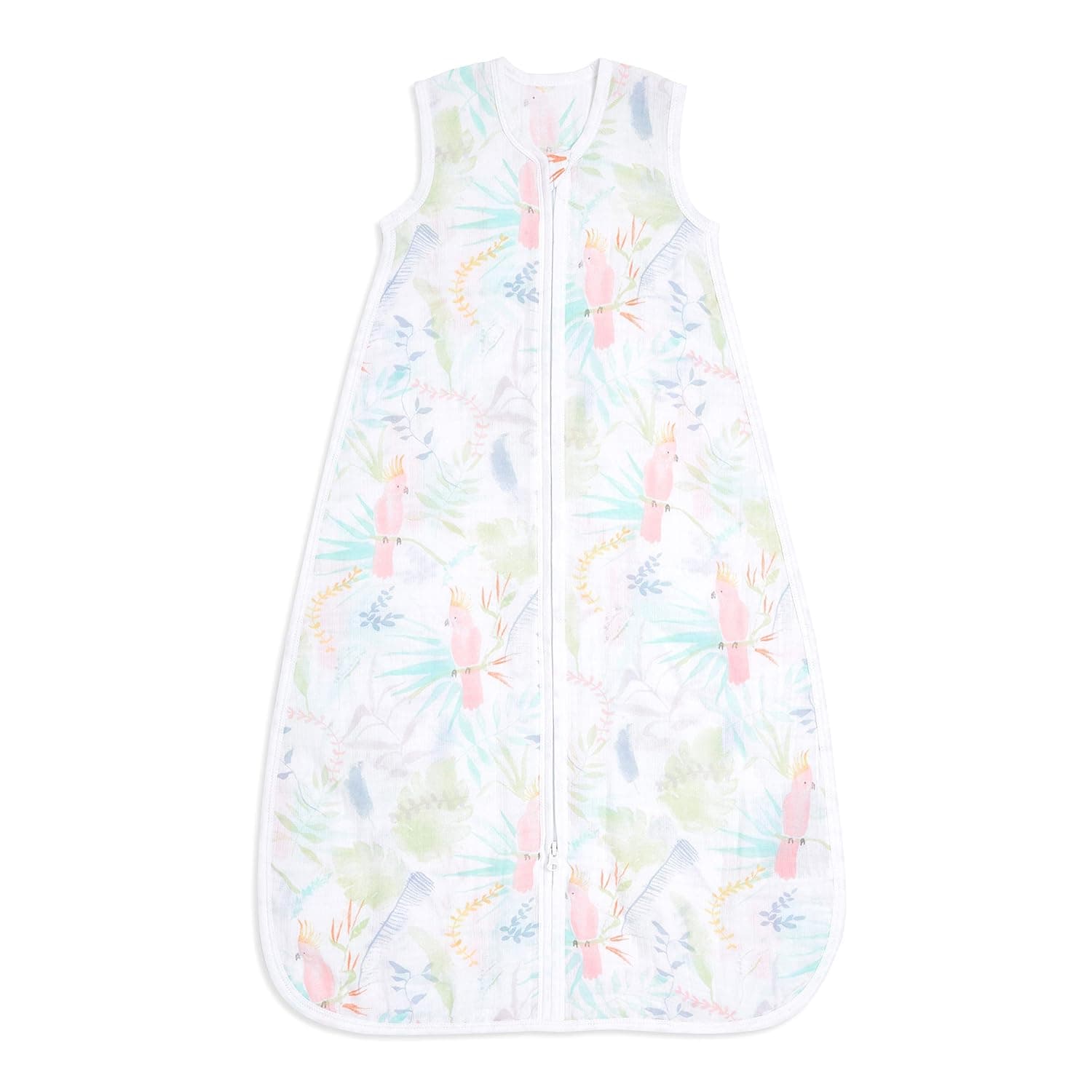 aden + anais essentials Baby Sleeping Bag, 100% Cotton Muslin, Wearable Swaddle Blanket for Girls & Boys, Newborn Sleep Sack, TOG Rating 1.0, 6-18 Months, tropicalia
